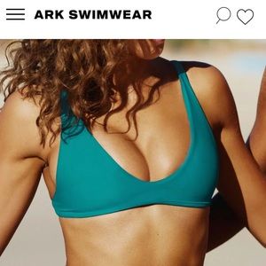 NWT Ark Swimwear Emerald Green Scoop Top Bikini Size Medium